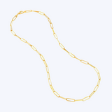 5.1mm Hollow Link Paper Clip Necklace