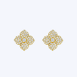 Diamond Pave Flower Studs