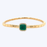 Emerald and Diamond Stretch Bracelet