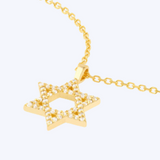 Diamond Star of David Necklace