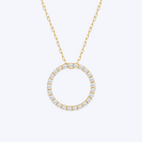 1.50ctw Circle Pendant Necklace