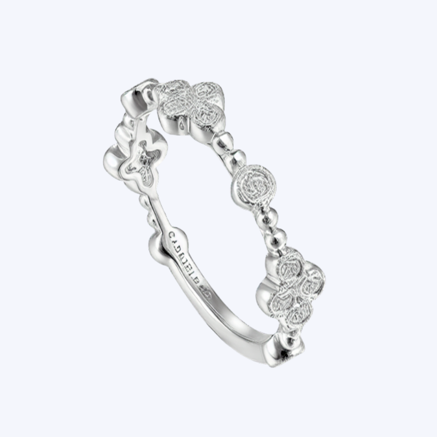 Bezel Set Diamond Quatrefoil Ring