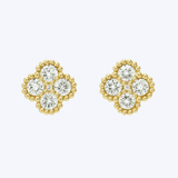 9mm Diamond Clover Studs