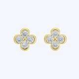 11mm Diamond Clover Studs