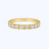 Classic Round Brilliant Diamond Semi-Eternity Band