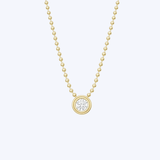 Diamond Double Bezel Pendant Necklace