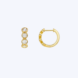 Diamond Bezel Hoops