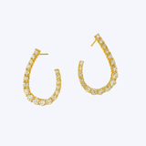 Amber Swirl Diamond Earrings