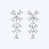 Floral Cascade Diamond Drop Earrings