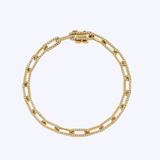 Diamond Paperclip Bracelet