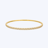 Diamond Pave Crisscross Flex Bangle