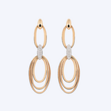 Dune Chic Orange Apricot Gold Diamond Pavé Earrings