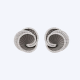 Hypnose Black Lava Gold Diamond Pave Earrings