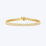 6.61ctw Laboratory-Grown Bezel Set Oval Cut Diamond Tennis Bracelet