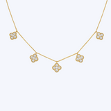 Diamond Quatrefoil Dangle Necklace