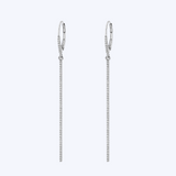 Linear Diamond Drop Stud Earrings
