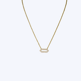 Hexagonal Diamond Pendant Necklace