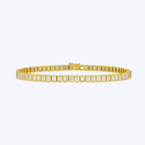 5.70ctw Bezel Baguettes Diamond Tennis Bracelet
