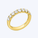 Round and Emerald-Cut Diamond Band