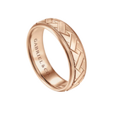 Oliver 7mm Engraved Woven Men's Wedding Band in Satin Finish