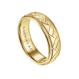 Oliver 7mm Engraved Woven Men's Wedding Band in Satin Finish