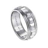 Dominick 8mm Grommet Inlay Men's Two Tone Wedding Band