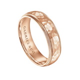 Simon 6mm Men's Wedding Band in Hammered Finish