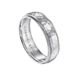 Simon 6mm Men's Wedding Band in Hammered Finish