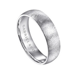 Isaac 6mm Men's Wedding Band in Diamond Brush Finish