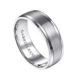 Gabriel 7mm Men's Wedding Band in Satin Finish