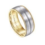 Leonardo 8mm Men's Wedding Band in Satin Finish