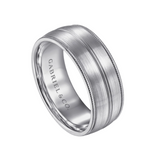Leonardo 8mm Men's Wedding Band in Satin Finish