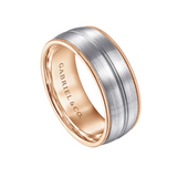 Leonardo 8mm Men's Wedding Band in Satin Finish