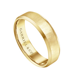 Isaiah 6mm Beveled Edge Satin Finish Men's Wedding Band