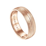 Kayden 6mm Brushed Diamond Cut Men's Wedding Band