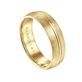 Kayden 6mm Brushed Diamond Cut Men's Wedding Band