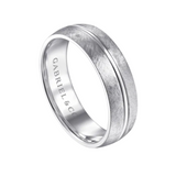 Kayden 6mm Brushed Diamond Cut Men's Wedding Band