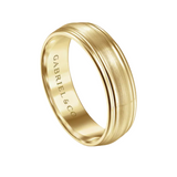 Declan 6mm Carved Men's Wedding Band in Satin Finish