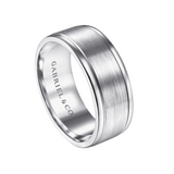 Emmett 8mm Men's Wedding Band in Satin Finish