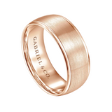 Nathaniel 8mm Men's Wedding Band in Satin Finish