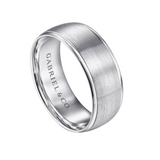 Nathaniel 8mm Men's Wedding Band in Satin Finish