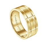 Brian 8mm Checkered Pattern Men's Wedding Band in Satin Finish