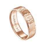 Aiden 6mm Men's Wedding Band in Hammered Finish