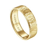 Aiden 6mm Men's Wedding Band in Hammered Finish