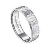 Aiden 6mm Men's Wedding Band in Hammered Finish