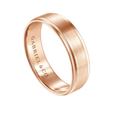 Grayson 6mm Beveled Edge Men's Wedding Band in Satin Finish