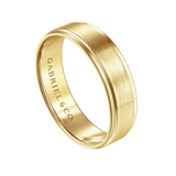 Grayson 6mm Beveled Edge Men's Wedding Band in Satin Finish