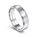 Nicholas 6mm Satin Grooved Edge Men's Wedding Band