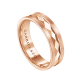 Jack 6mm Diamond Cut Men's Wedding Band in Satin Finish