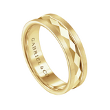 Jack 6mm Diamond Cut Men's Wedding Band in Satin Finish